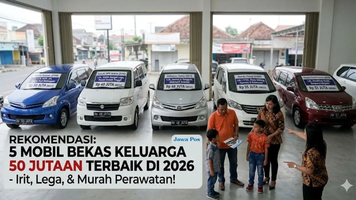 Cari mobil keluarga murah? Cek 5 mobil bekas keluarga 50 jutaan paling rekomended 2026. Irit, muat banyak, dan sparepart melimpah. Klik selengkapnya!