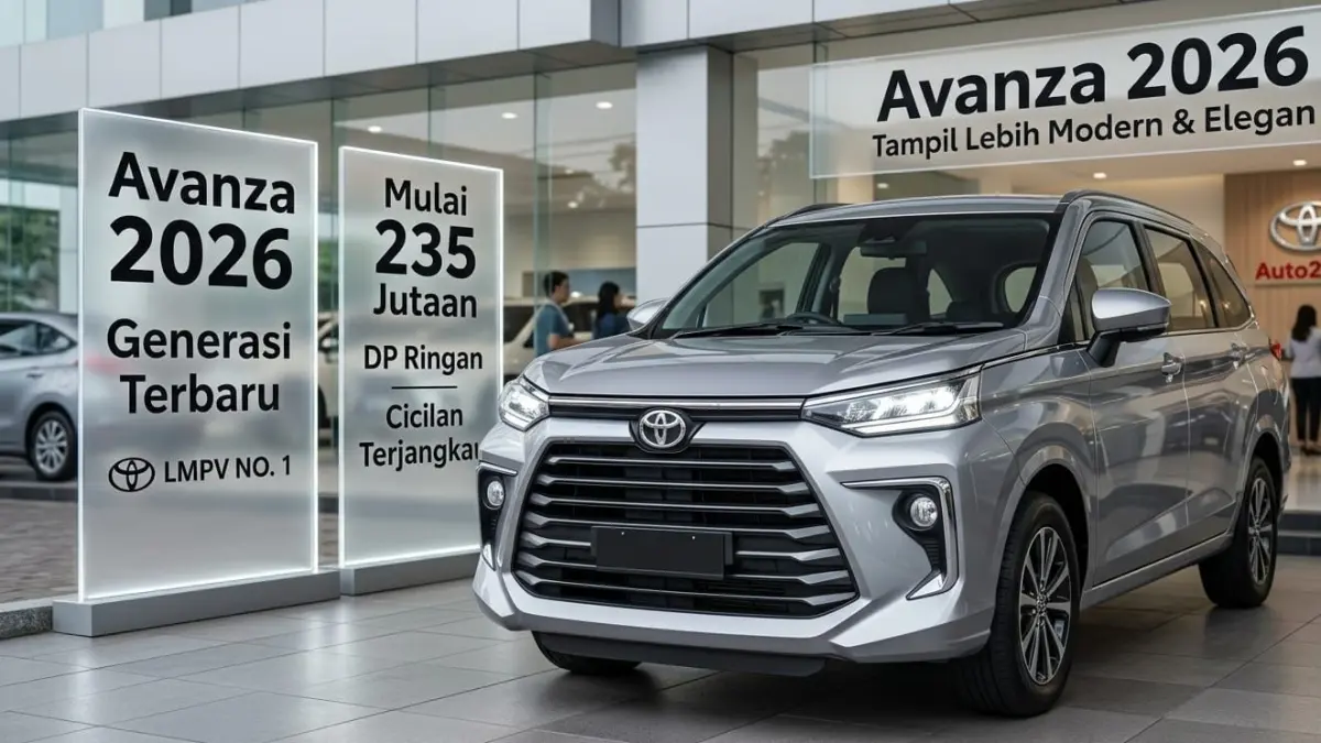 Toyota Avanza 2026 hadir dengan desain modern, fitur lengkap, dan harga mulai Rp300 jutaan, cocok untuk mobil keluarga Indonesia.
