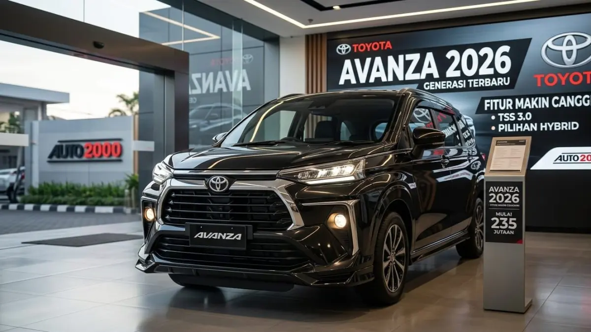Toyota Avanza 2026 hadir dengan desain modern, fitur Toyota Safety Sense, dan mesin irit, jadi pilihan MPV keluarga terbaik.

