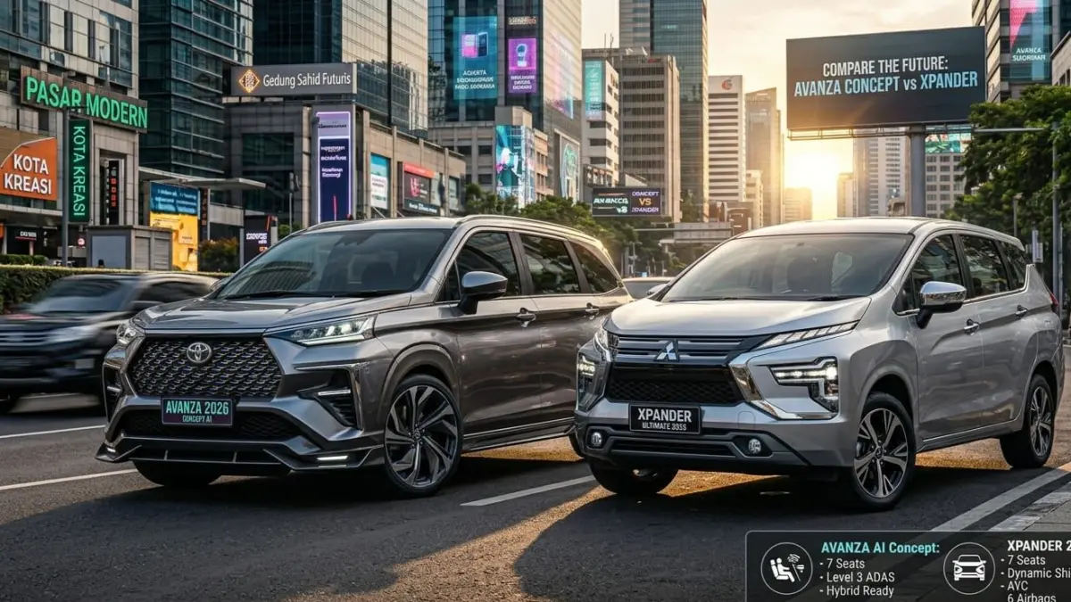 Toyota Avanza 2026 konsep AI tampil futuristik dan digadang jadi pesaing Mitsubishi Xpander. Apakah siap kuasai pasar MPV?