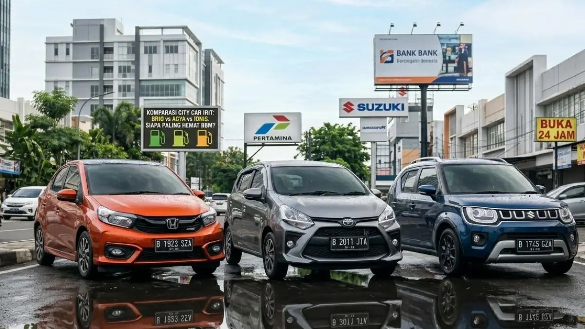 Komparasi Mobil Kecil Irit Brio, Agya, Ignis ungkap mana city car paling hemat BBM dan nyaman untuk harian di Indonesia.