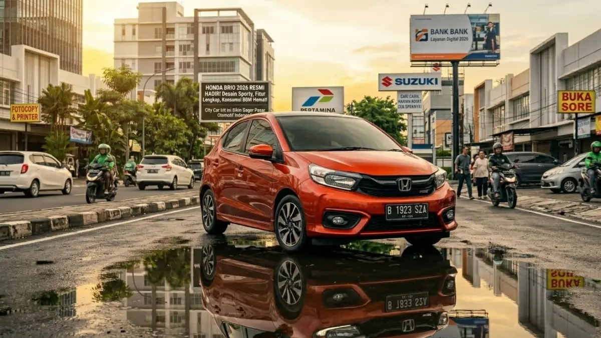 Honda Brio 2026 hadir dengan desain baru, fitur lengkap, dan BBM irit. City car ini makin unggul di kelasnya!
