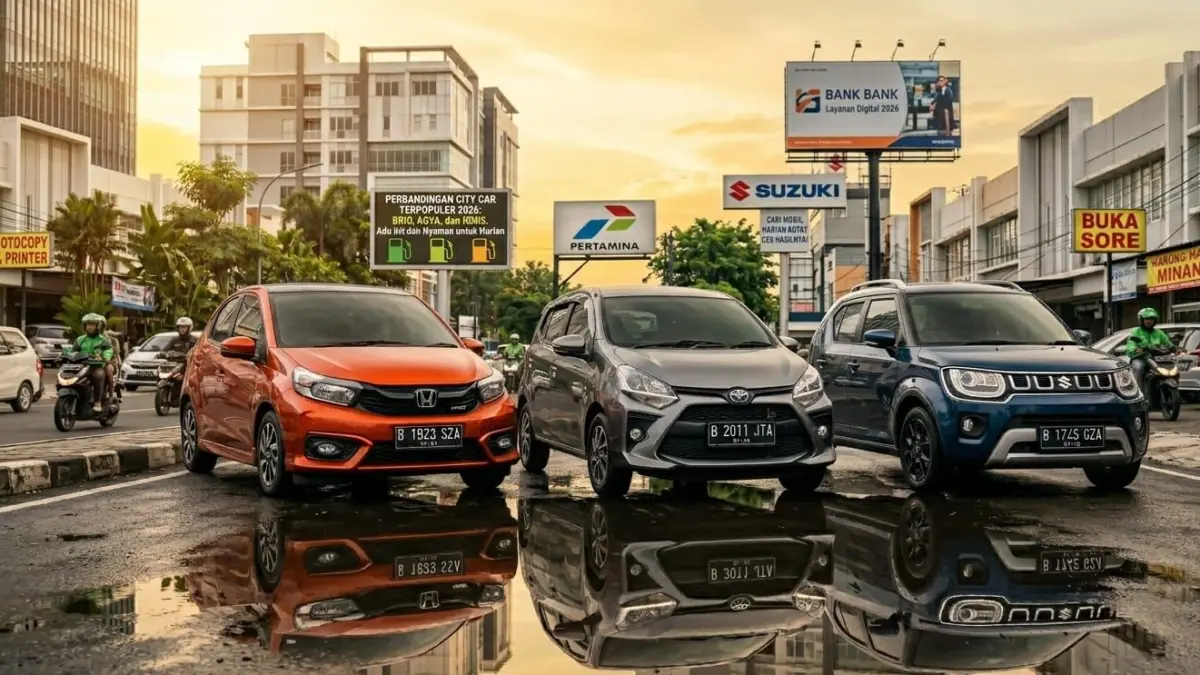 Perbandingan Mobil City Car Terpopuler 2026 Brio, Agya, Ignis ungkap mobil kecil paling irit dan nyaman untuk kebutuhan harian.