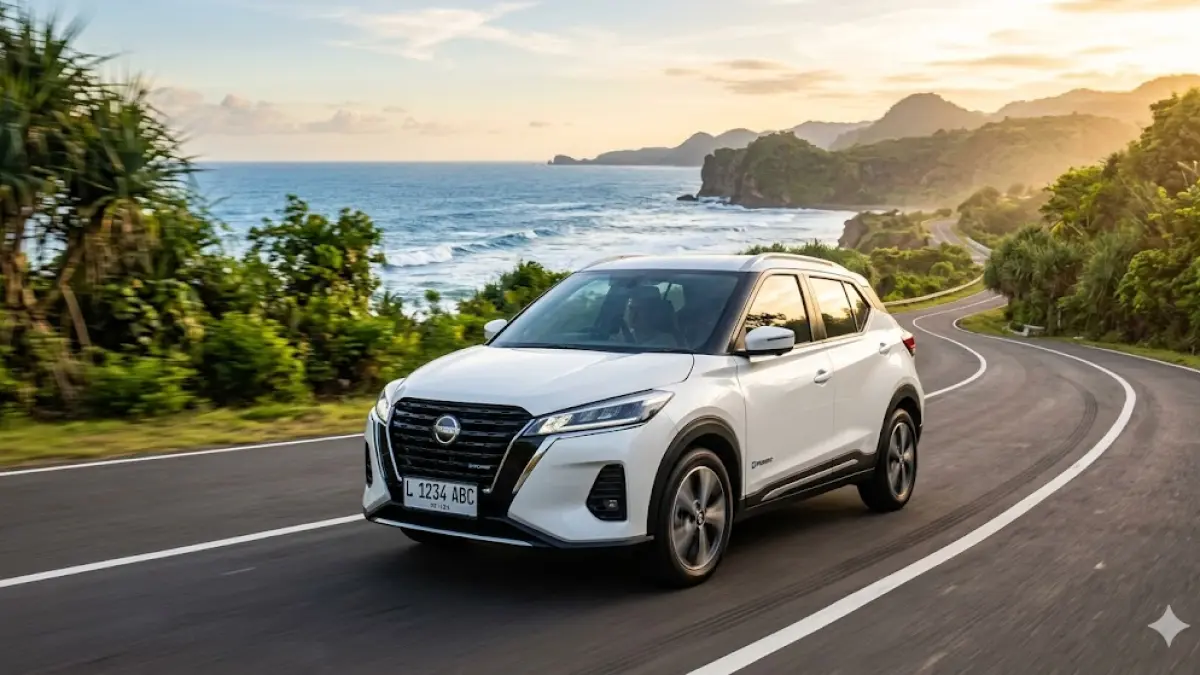 Review lengkap Nissan Kicks e-Power 2026: SUV listrik tanpa charge paling irit & inovatif. Interior nyaman & performa tangguh untuk mobilitas perkotaan! (gemini ai)