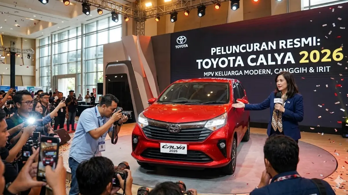Toyota Calya 2026 resmi hadir! Cek spesifikasi MPV irit ini, fitur wireless Apple CarPlay, hingga daftar harga mulai Rp169 jutaan. Cek di sini! (Gemini AI)