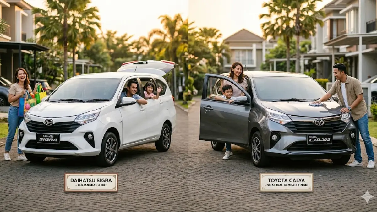 Bingung pilih Sigra atau Calya? Simak perbandingan Sigra vs Calya 2026. Review jujur soal efisiensi BBM 20 km/l, kenyamanan kabin, dan harga! (gemini ai)