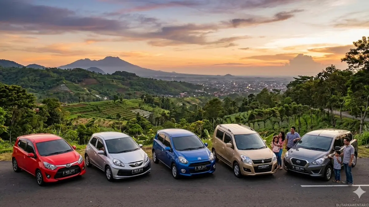 Cari mobil LCGC bekas 50-70 jutaan di 2025? Cek rekomendasi Ayla, Agya, Brio hingga Datsun yang irit BBM dan murah perawatan di sini! (Gemini AI)