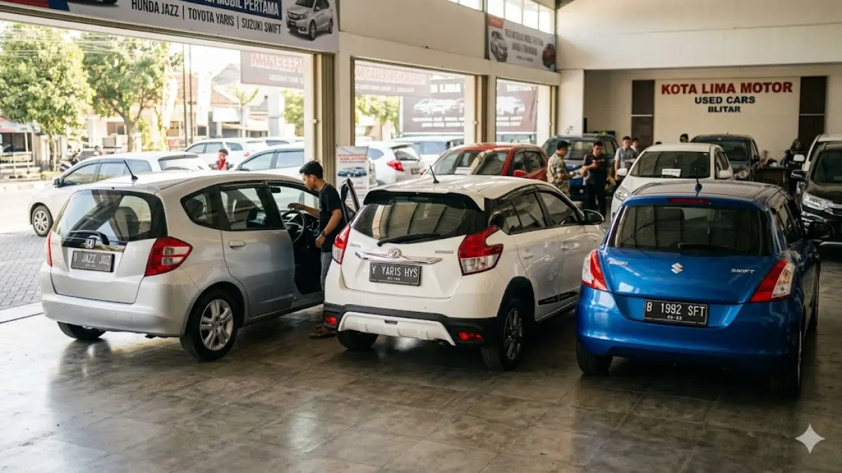 Cari rekomendasi mobil pertama? Simak perbandingan Honda Jazz, Toyota Yaris, & Suzuki Swift. Mana yang paling irit dan bandel untuk pemula? (Gemini AI)