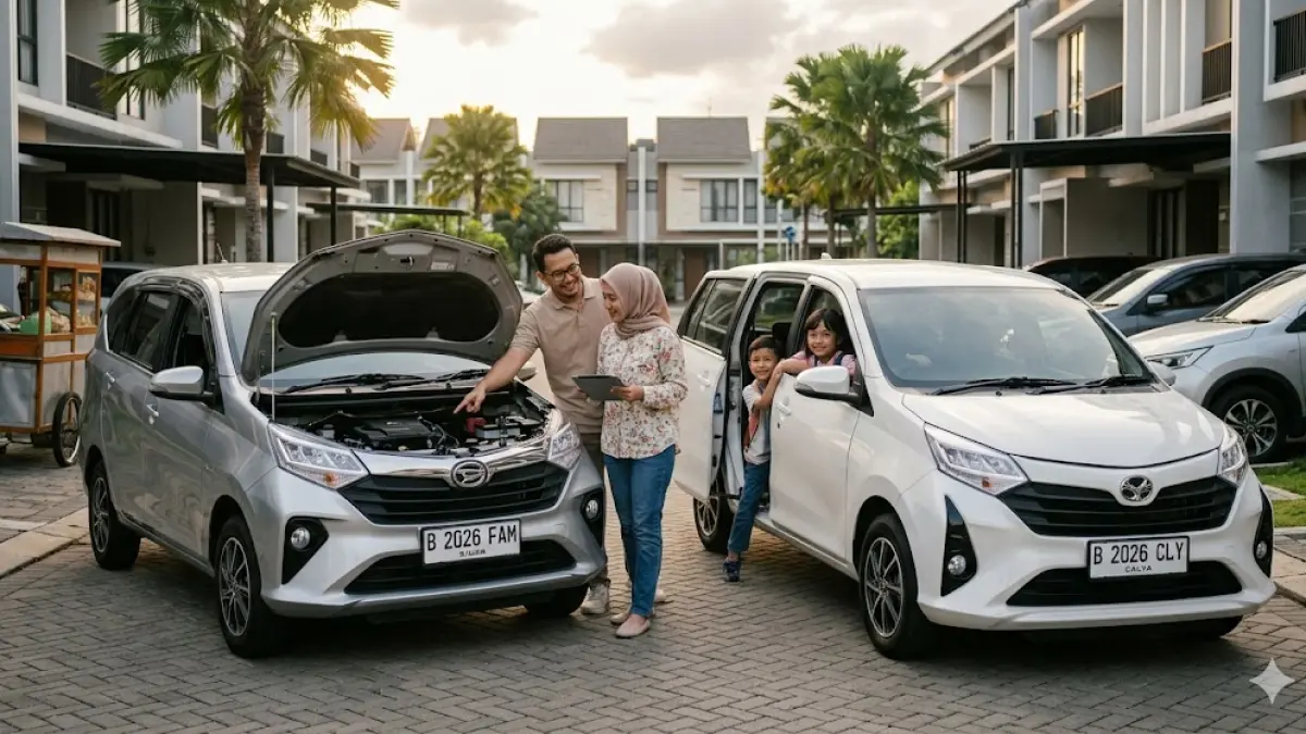 Review perbandingan Sigra vs Calya 2026: Cek keunggulan transmisi CVT baru, interior lebih luas, dan fitur keselamatan start assist yang lebih canggih. (gemini ai)