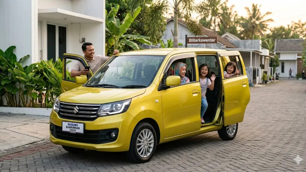 Review Suzuki Karimun 2026 Indonesia: City car irit BBM 22 km/l dengan fitur Apple CarPlay & LED futuristik. Harga mulai Rp170 jutaan! (gemini ai)