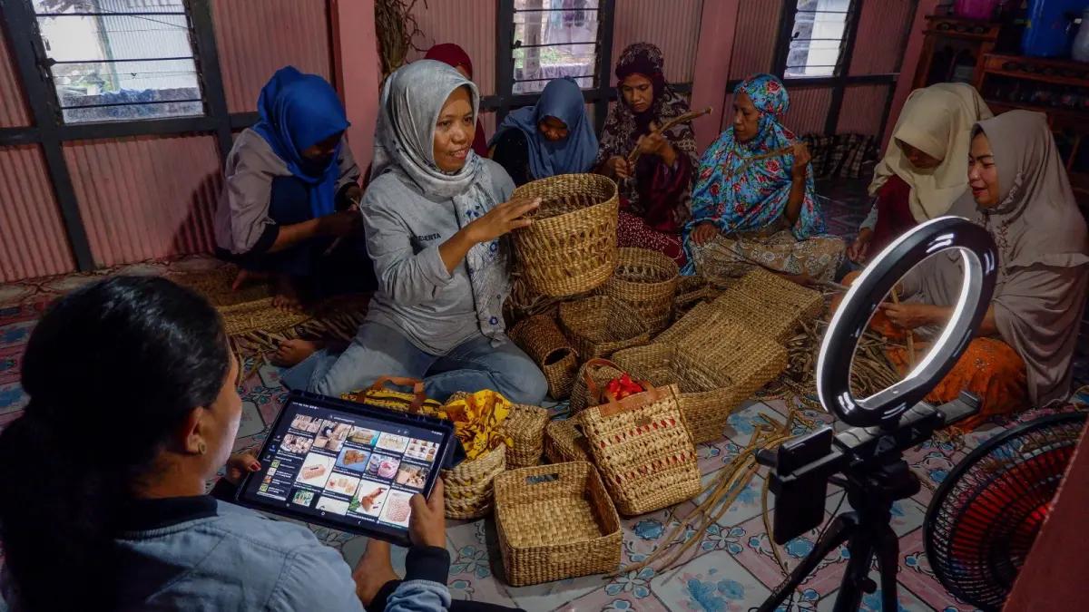 KUAT BERTUMBUH: BRI konsisten menggelar pelatihan kepada UMKM binaan. 