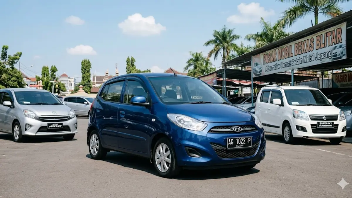 Cari city car praktis di Blitar? Cek Hyundai i10 bekas! Mobil Korea irit, kabin senyap, dan stabil di kecepatan tinggi. Alternatif selain Agya! (Gemini AI)