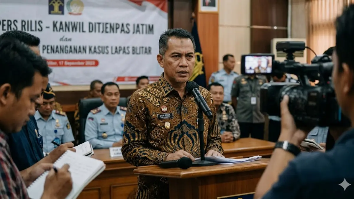 Skandal dugaan pungutan liar (pungli) senilai Rp 60 juta yang mengguncang Lapas Kelas IIB Blitar memasuki babak baru. gemini AI