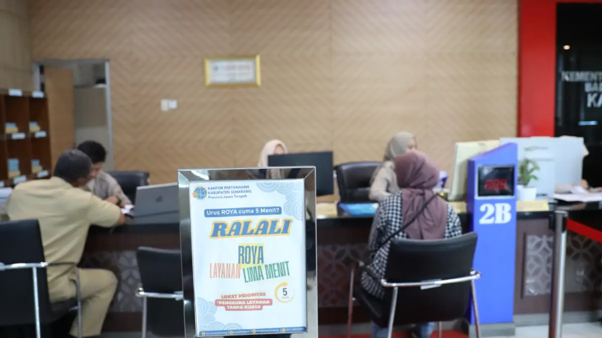 Warga Semarang cerita pengalaman mengurus Roya di Kantor Pertanahan yang hanya butuh waktu lima menit langsung jadi.