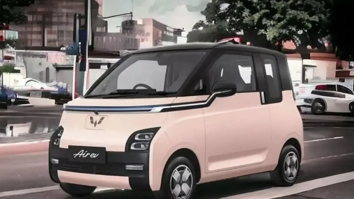 Wuling Air EV Lite 2025 facelift hadir dengan desain baru, baterai 17,3 kWh dan jarak tempuh 200 km, cocok untuk mobilitas kota.(Gemini AI)