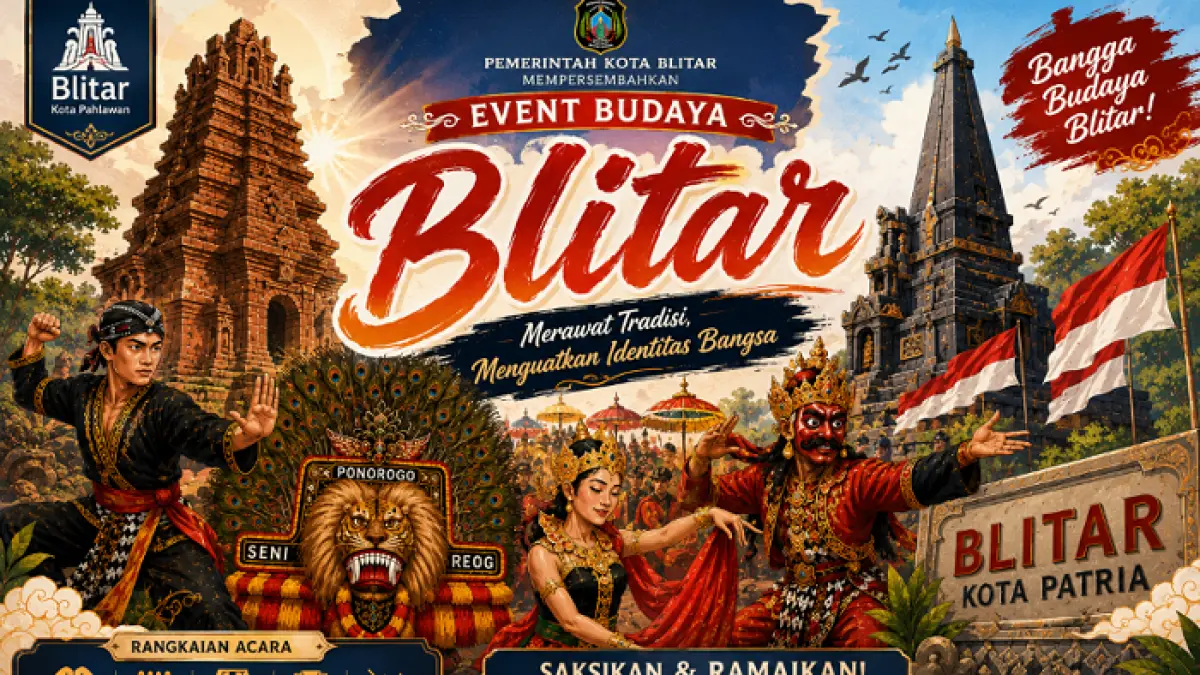 Haul Eyang Jugo ke-156 di Blitar berlangsung meriah dengan kirab pusaka, seni budaya, hingga wayang kulit semalam suntuk.(Gemini AI)