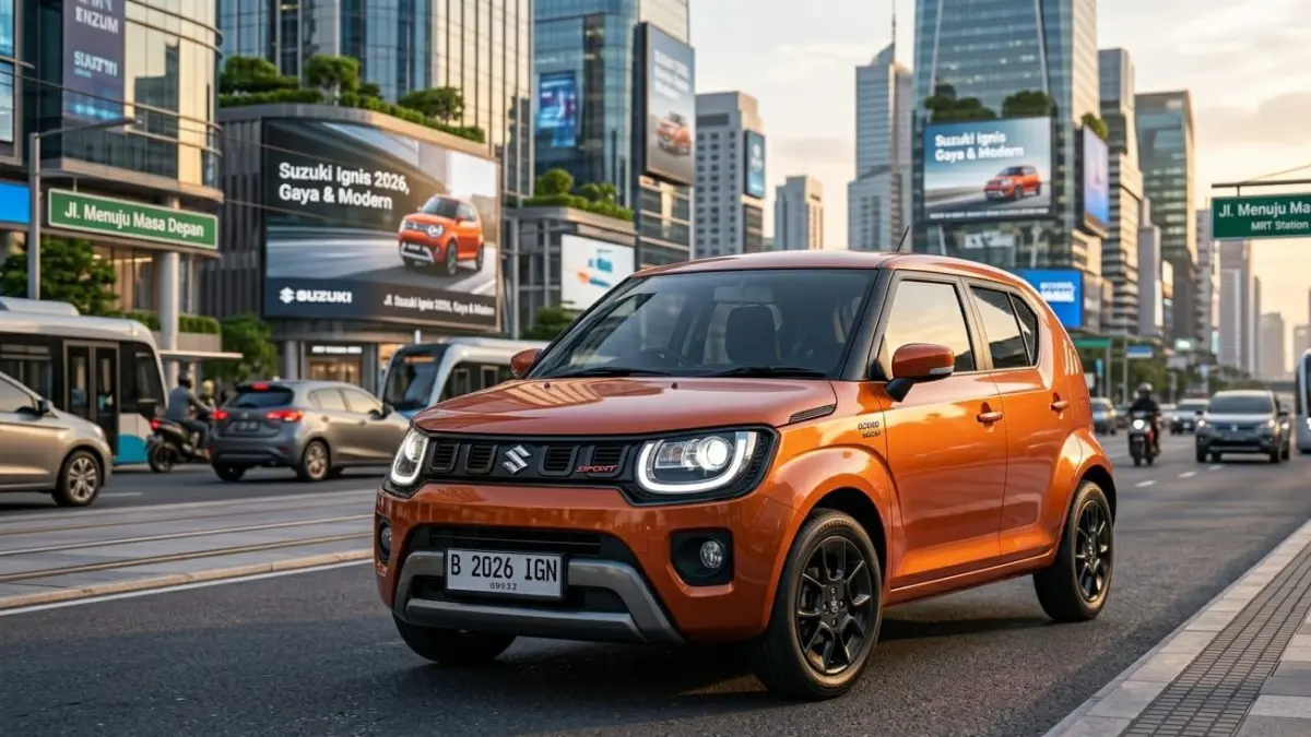 Suzuki Ignis 2026 hadir lebih sporty dengan fitur modern dan harga mulai Rp160 jutaan, siap jadi city car favorit Indonesia.
