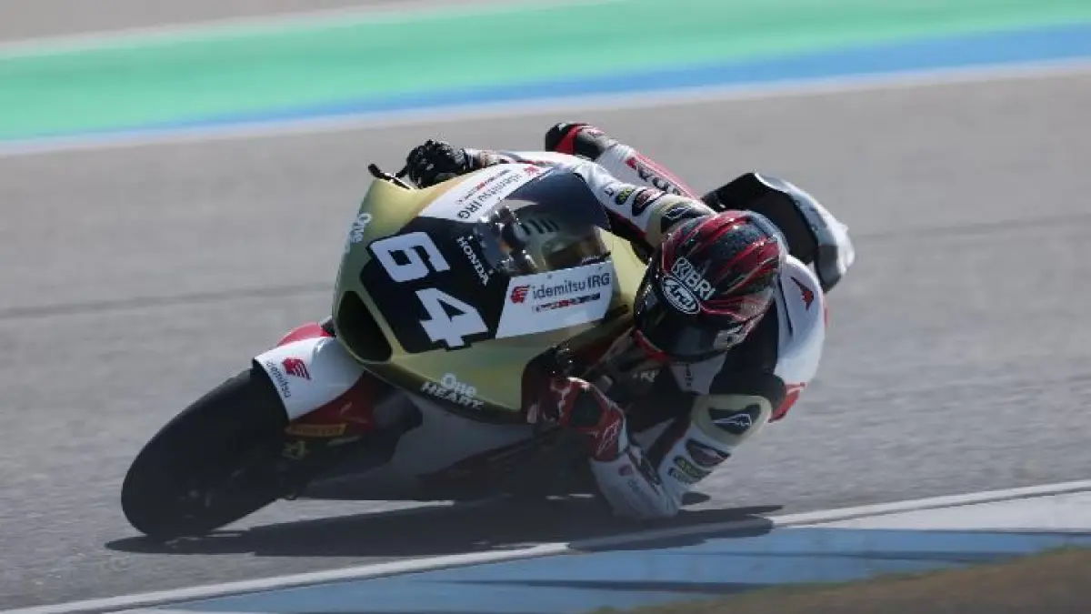 Perjuangan Mario Aji di Moto2 Jerez 2026 berakhir tragis. Sempat tembus posisi 12 besar, Mario malah crash di 4 lap terakhir. Simak ulasan lengkapnya!(Pinterest)