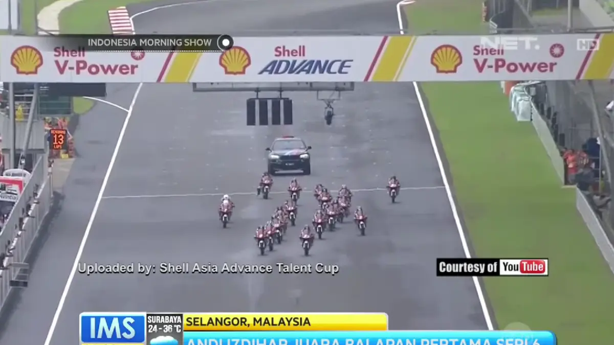 Andi Gilang finis posisi 2 Asia Superbike 1000 Jepang 2023 usai tampil luar biasa dari posisi belakang di Sirkuit Sugo.
(screenshot youtube)