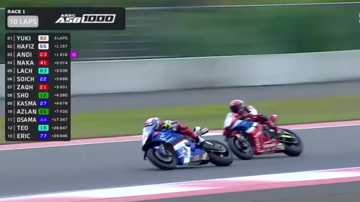 Andi Gilang tampil impresif di Moto3 Portugal 2021 usai pecahkan rekor pribadi dan nyaris lolos ke Q2.
(screenshot youtube)