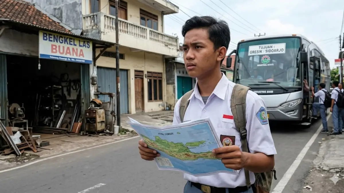 Cenderung Pilih PKL Luar Daerah, Kendala bagi Siswa SMK - Blitar Masih Minim Industri (ilustrasi by gemini ai)