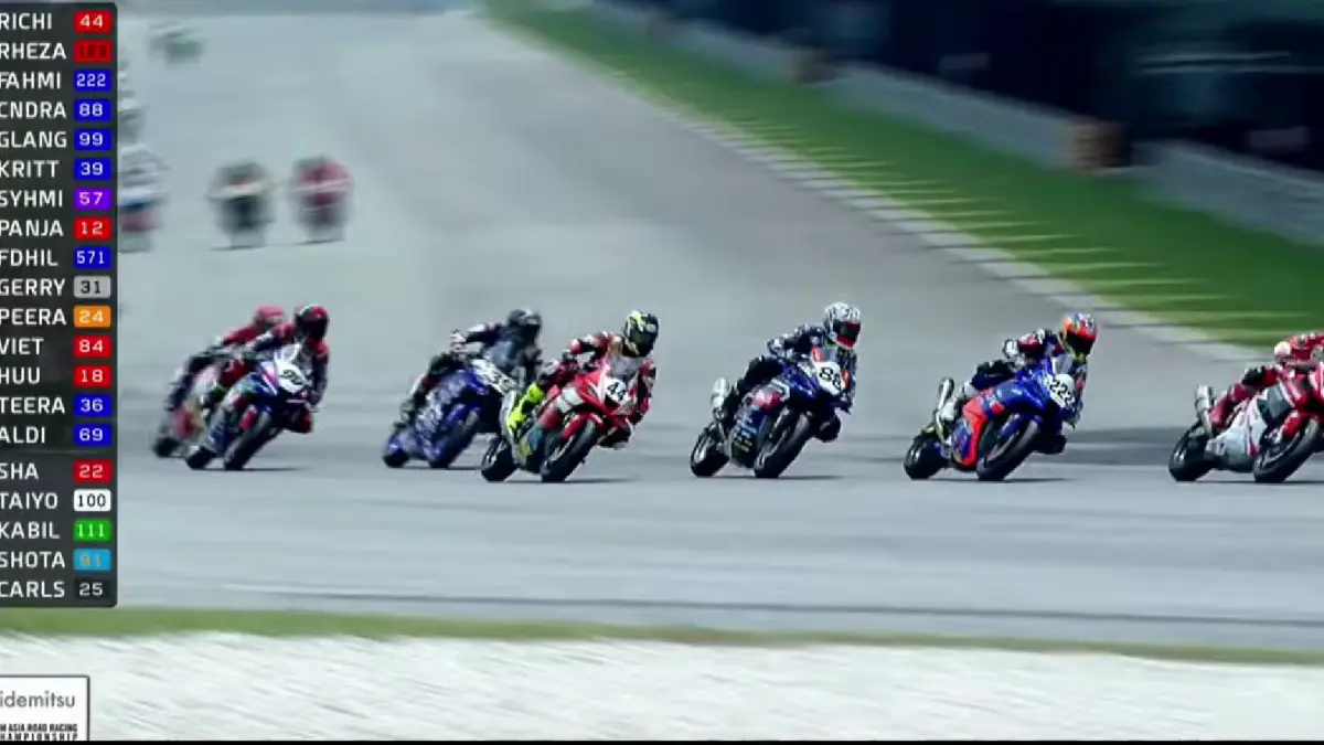 Gerry Salim tampil impresif di AP250 ARRC Sepang usai banyak rider crash. Abdul Razak 14 tahun juga bikin kejutan.
(screenshot youtube)