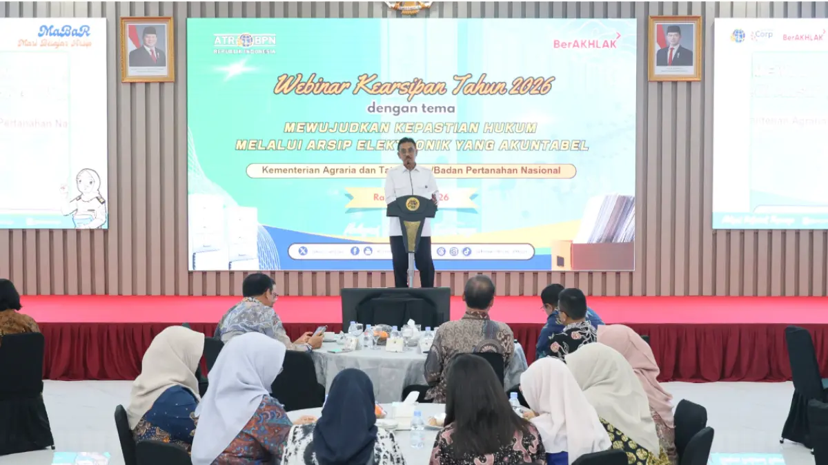 Sekjen Kementerian ATR/BPN tegaskan peralihan ke arsip pertanahan elektronik wajib dikelola dengan baik demi keamanan data.