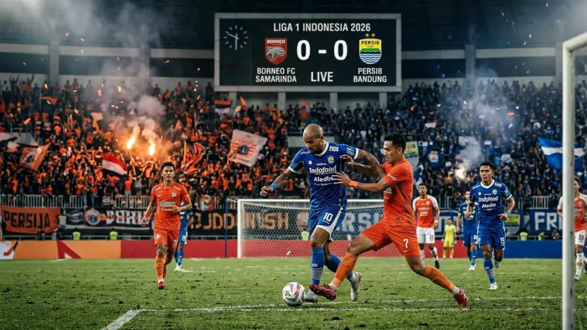 Hasil Liga 1 Indonesia 2026 menghadirkan kemenangan Persib Bandung dan Borneo FC yang makin panas di papan atas.
