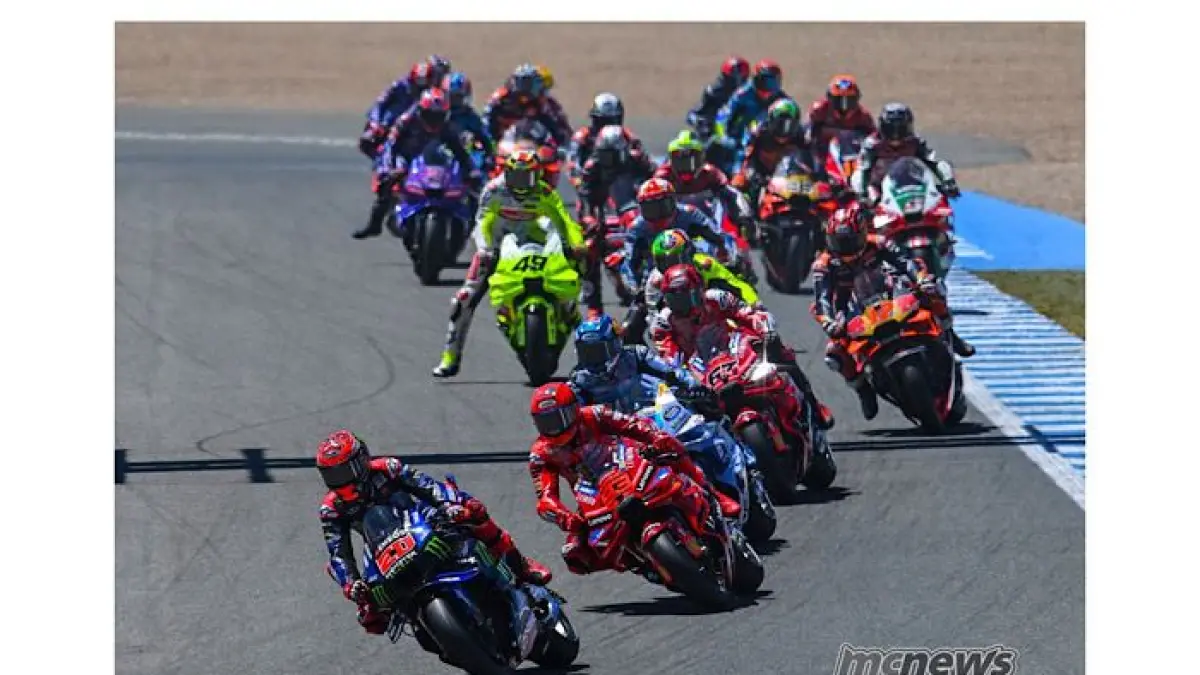 MotoGP Prancis 2026 di Le Mans berlangsung sengit. Strategi ban dan cuaca dingin jadi penentu hasil balapan.(pinterest)