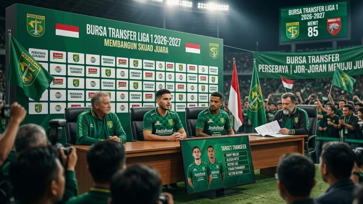 Persebaya Surabaya siap aktif di bursa transfer Liga 1 2026 dengan memburu Sandy Walsh hingga bintang PSM Makassar.