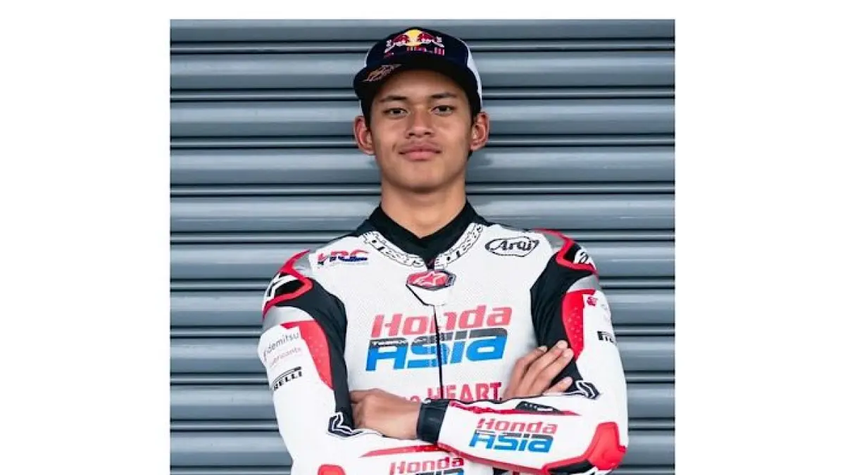 Veda Ega Pratama dirumorkan dilirik Gresini hingga KTM usai tampil konsisten di Moto3 2026 bersama Honda Team Asia.(pinterest)