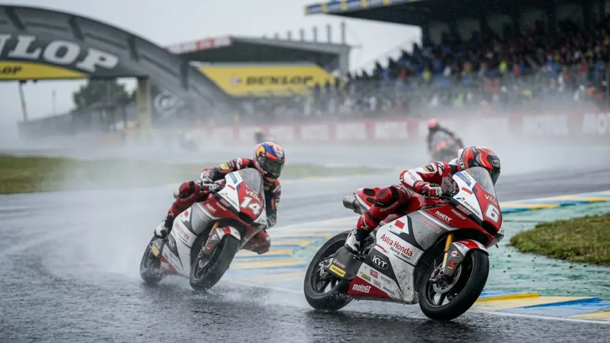 Veda Ega Pratama finis keempat di Moto3 Le Mans 2026 usai bangkit dari posisi 14 dan kini masuk 5 besar klasemen.