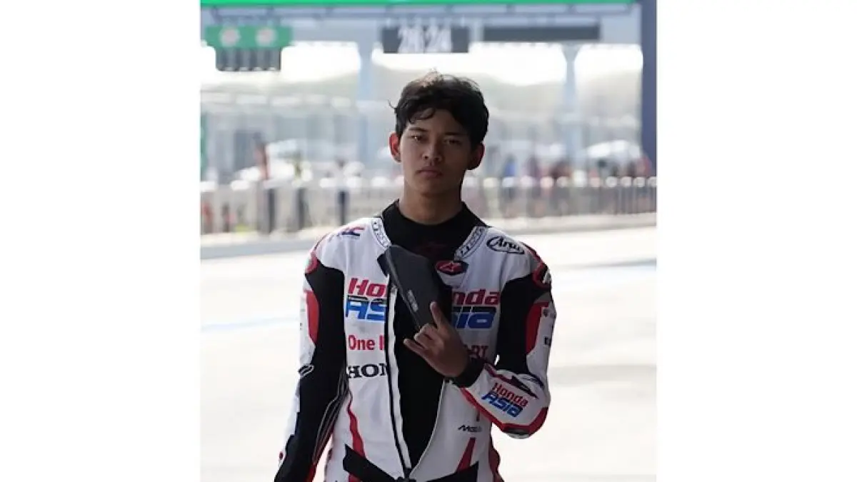 Veda Pratama tampil impresif di Moto3 Prancis 2026 saat hujan dan banyak crash terjadi di Le Mans, finis lima besar.(pinterest)
