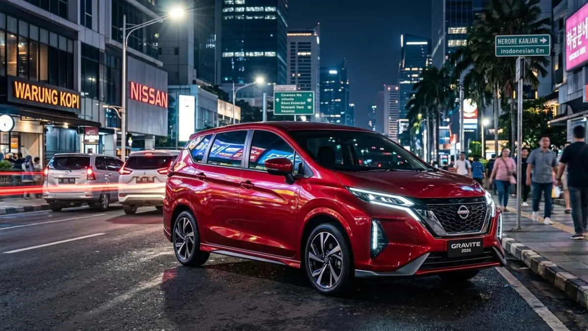 Nissan Gravite 2026 hadir dengan desain modern, fitur lengkap, dan harga kompetitif siap tantang Toyota Avanza.