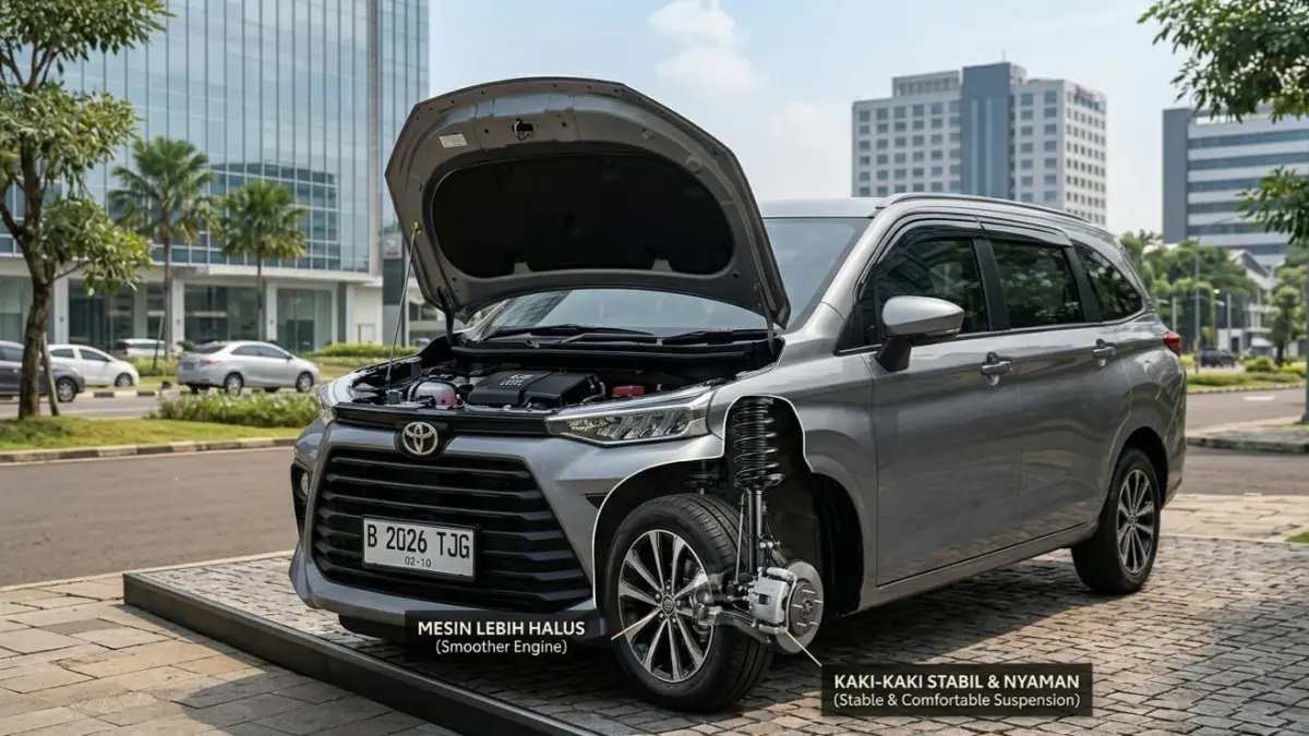 Toyota Avanza 2026 hadir dengan mesin lebih halus dan kaki-kaki nyaman, bikin MPV keluarga makin stabil dan irit BBM.
