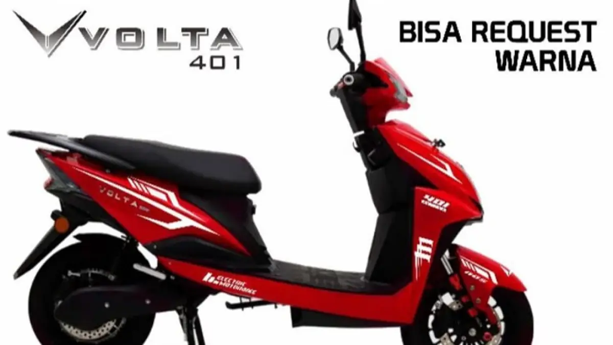 Review Volta 401 2024, motor listrik dengan double baterai, rem cakram dan jarak tempuh hingga 60 km. (Pinterest) 