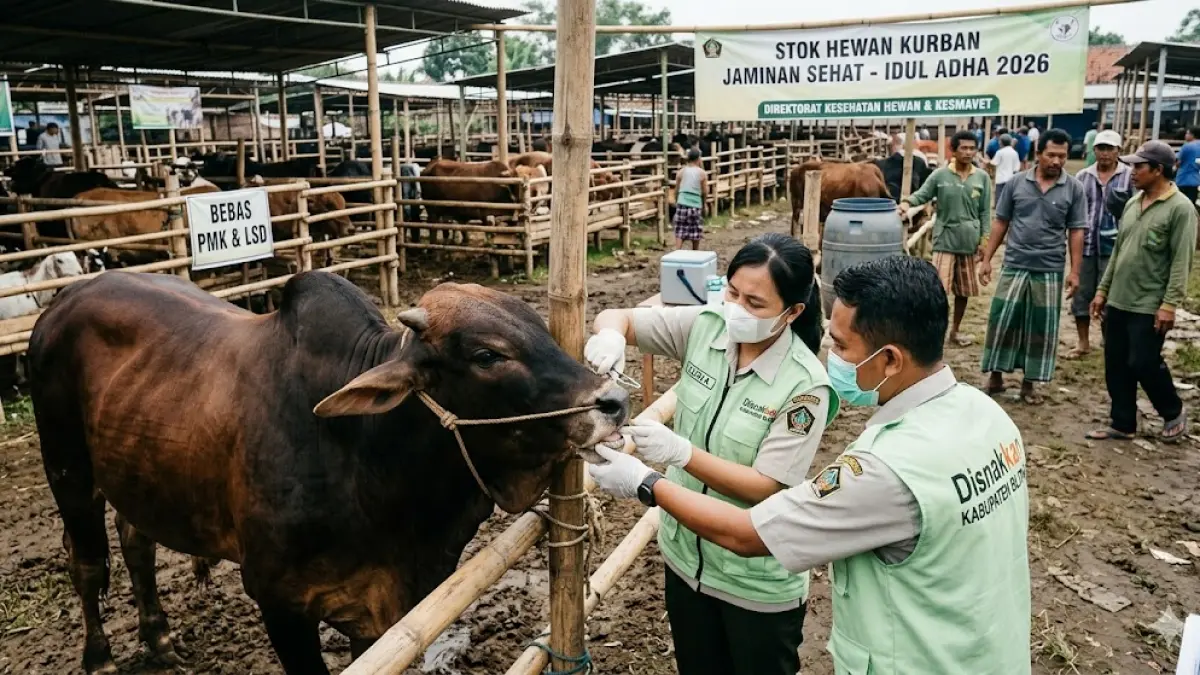 Dinas Peternakan dan Perikanan (Disnakkan) Kabupaten Blitar memperketat pengawasan kesehatan hewan ternak menjelang Idul Adha 2026. 