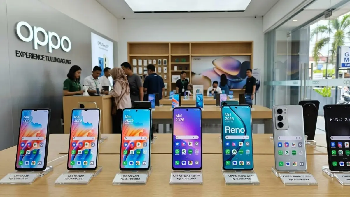 Harga OPPO terbaru 2026 resmi update. Simak daftar lengkap OPPO A Series, Reno, hingga Find terbaru dengan harga terkini.