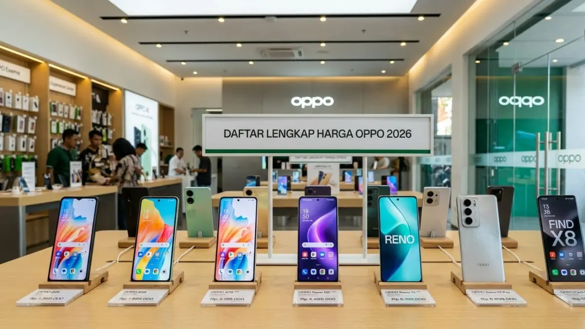 Harga OPPO terbaru 2026 resmi update. Simak daftar lengkap seri A, Reno, hingga Find terbaru dengan kisaran harga terkini.