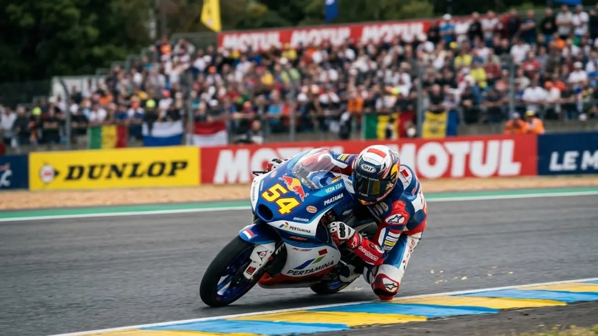 Veda Ega Pratama Moto3 Le Mans jadi sorotan usai tampil kompetitif. Simak perkembangan pembalap muda Indonesia ini.
