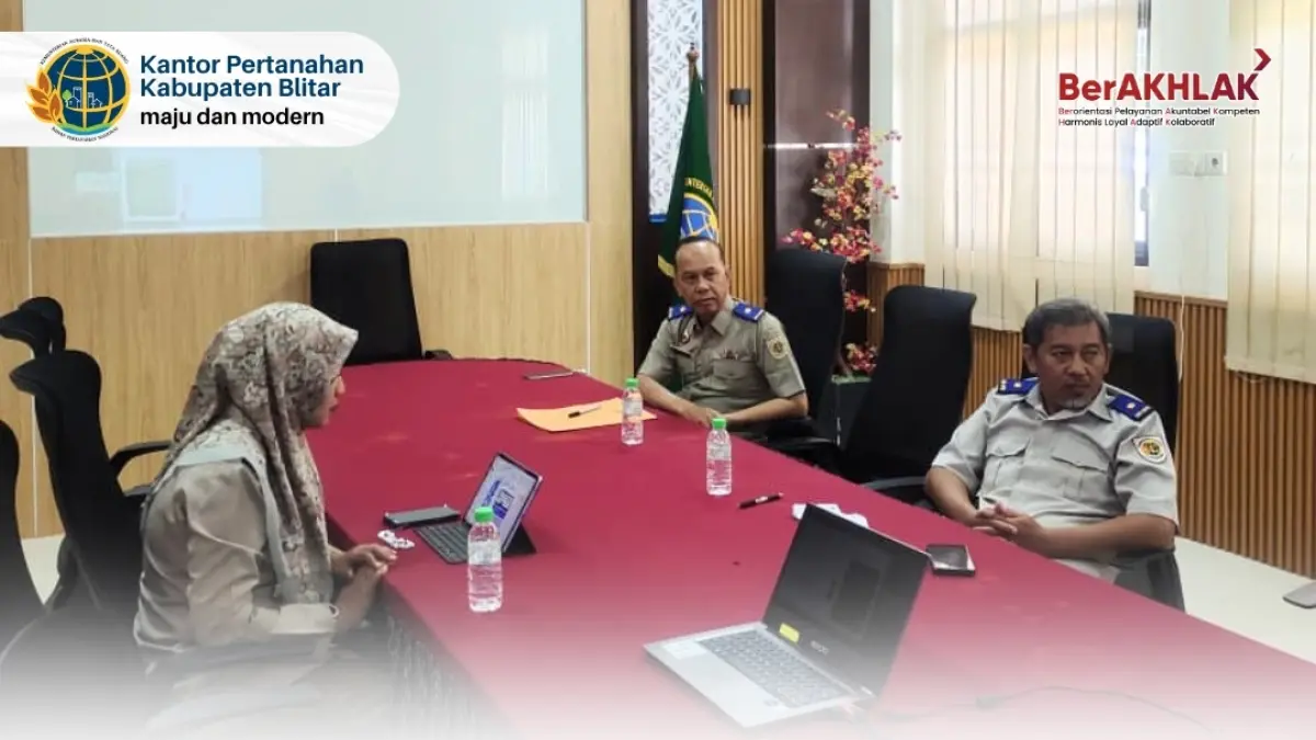 Kantor Pertanahan Kabupaten Blitar ikuti monitoring program redistribusi tanah melalui Badan Bank Tanah.