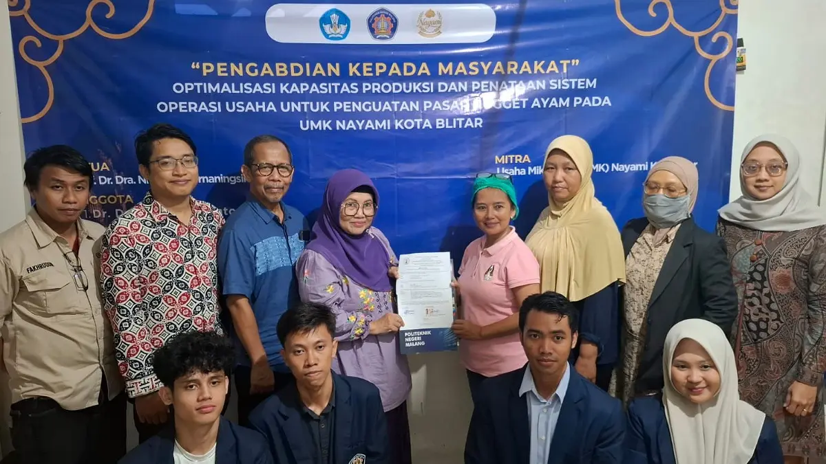 Polinema bantu UMKM nugget ayam Blitar lewat mesin semi otomatis untuk tingkatkan produksi hingga 500 pack per minggu.(DOK POLINEMA)