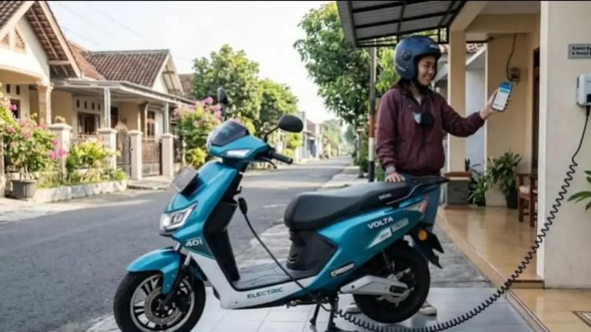 Volta 401 jadi motor listrik favorit karena desain futuristis, hemat biaya harian, dan nyaman dipakai di kota.
