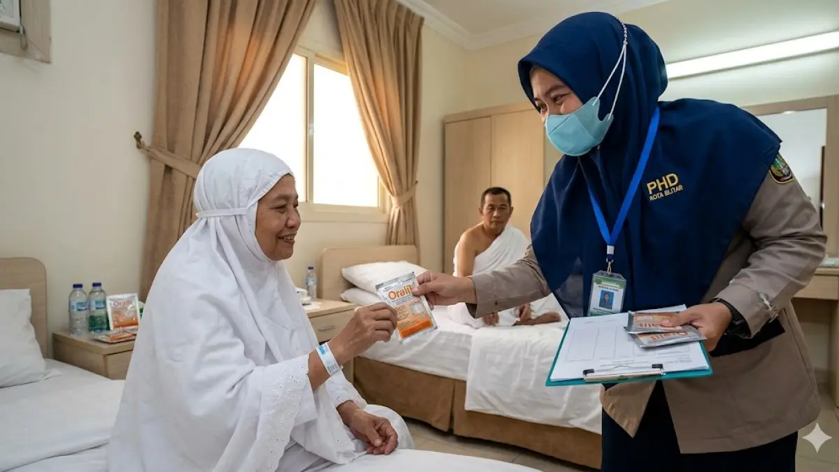 Suhu Makkah Tembus 45 Derajat
Jemaah Fokus Jaga Fisik (Gemini AI)