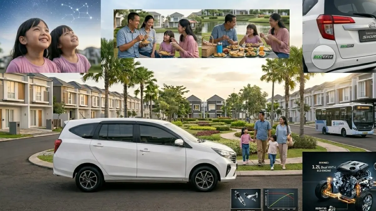 Daihatsu Sigra terbaru 2026 hadir dengan desain modern, kabin lega, dan konsumsi BBM super hemat untuk keluarga.