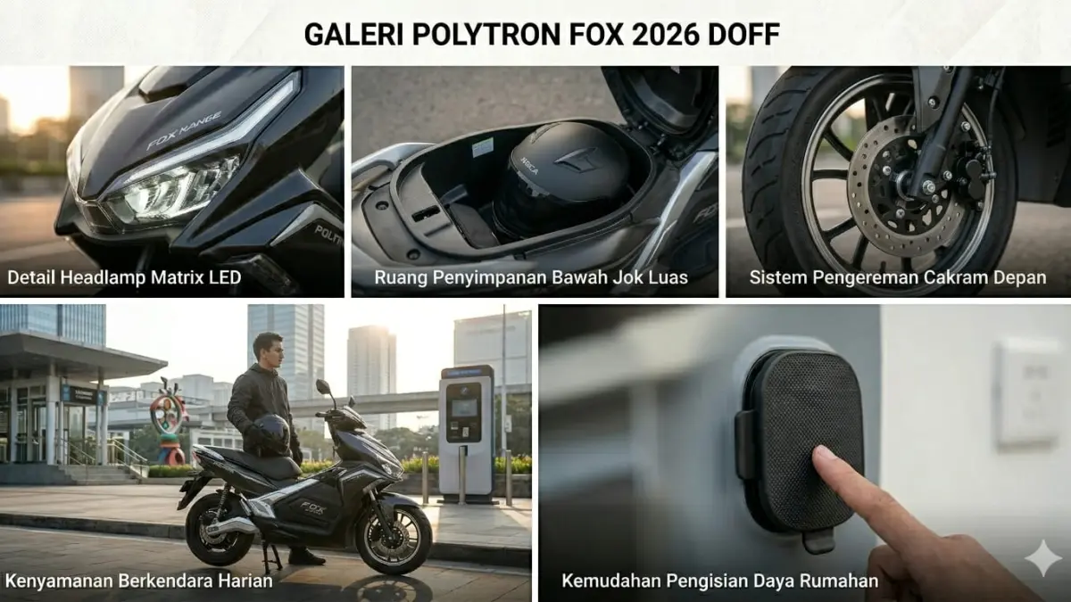 Polytron Fox irit jadi motor listrik favorit karena hemat biaya, nyaman dipakai, dan desain modern.