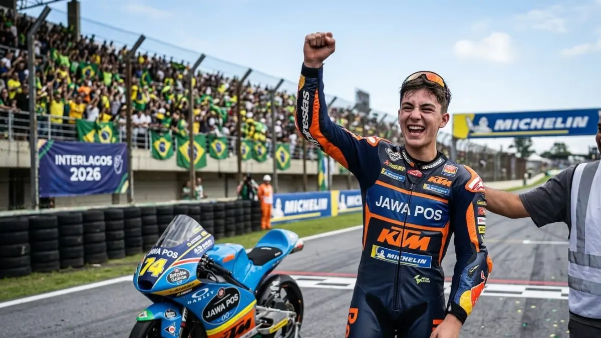 Rookie Moto3 terbaik 2026 mencuri perhatian lewat performa impresif dan digadang-gadang menjadi calon bintang MotoGP masa depan.