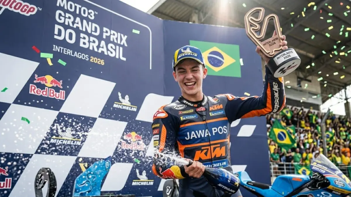 Rookie Moto3 terbaik 2026 tampil impresif dengan statistik mengesankan dan mulai mengancam dominasi pembalap senior.