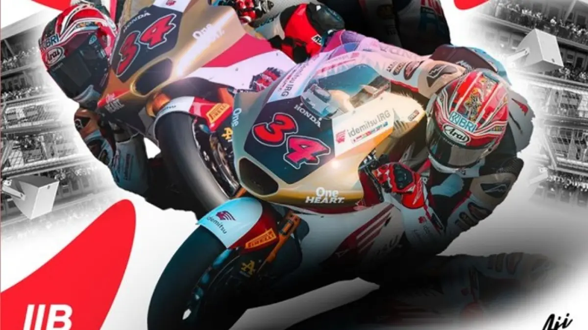 Veda Ega Pratama jadi sensasi Moto3 2026. Pebalap MotoGP Indonesia ini sukses mencuri perhatian dunia. (PINTEREST)
