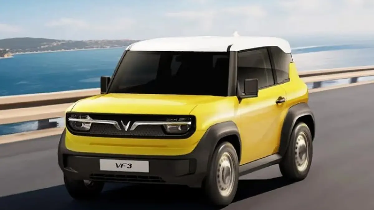 VinFast VF3 hadir sebagai mobil listrik perkotaan dengan desain SUV mini, jarak tempuh 215 km, dan ground clearance tinggi.(Gemini AI)
